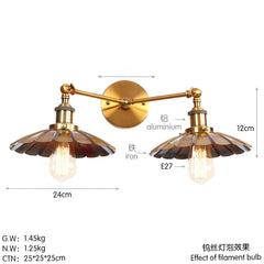 Brushed Gold Industrial Cone Shade Wall Sconce Light