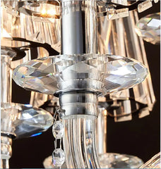 Crystal Candle Style Chandelier with Crystal Shades
