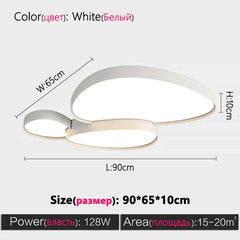 Cloud-Shaped LED Semi-Flush Mount Ceiling Light