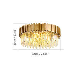 Tiered Crystal Chandelier with Black Accents and Gold Finish
