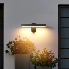 Rotatable LED Wall Sconce with Motion Sensor - Modern Exterior Light