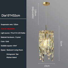 Gold Tiered Crystal Pendant Light Fixture Floral Stems Glass Shades