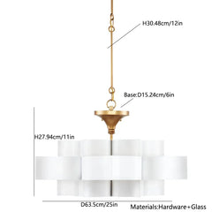 Gold Petal Wave Semi-Flush Mount Ceiling Light Fixture Warm Brass
