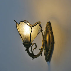 Stained Glass Wall Sconce Floral Tiffany Style Fixture