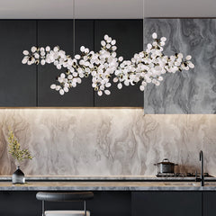Gold Metal Frame Cluster Pendant Light with Frosted Glass Shades