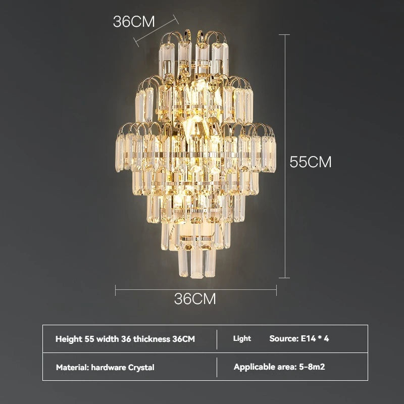 Chandelier with dimensions on a dark background