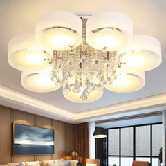 Crystal Waterfall Pendant Light with Chrome Finish