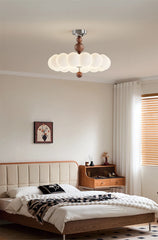 Pink Cloud Flush Mount Light Opal Glass Children's Room Ceiling Light