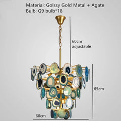 Gold Leaf Shaped Chandelier Modern Pendant Light