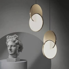 Polished Steel Geometric Pendant Light Fixture Floral Stems Glass