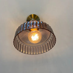 Glass Shade Wall Sconce Brass Finish Hanging Ceiling Light Fixture