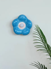 Ceramic Petal Wall Sconce Pink Blue Gradient Light