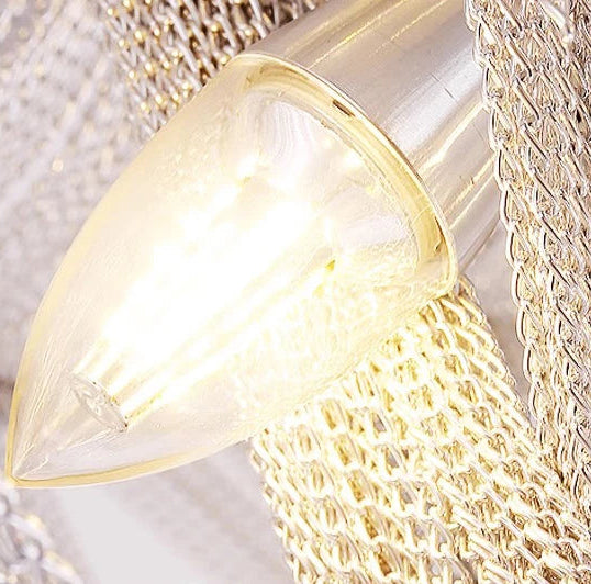 Close-up of a gold decorative object with a textured surface