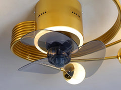 Gold Multi-Arm Ceiling Fan Light Fixture