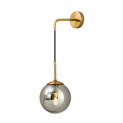 Gold Glass Globe Wall Sconce Pendant Light Fixture