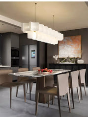 Modern Gold Acrylic Wave Chandelier with Tiered Design