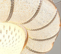 Decorative ceiling light fixture with crystal design