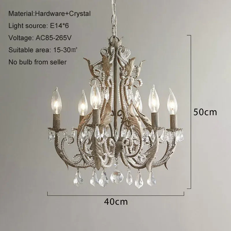 Chandelier with dimensions on a gray background