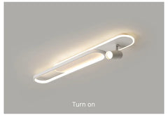 Modern Linear Spotlight Ceiling Lamp with Oval Accent