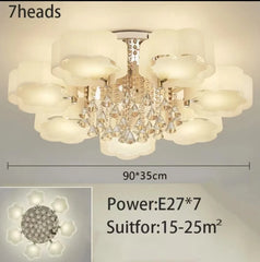 Crystal Waterfall Pendant Light with Chrome Finish