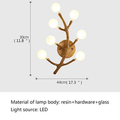 Branch-Inspired 7-Light LED Wall Sconce