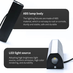 Lighting fixture with ABS lamp body and LED light source on a white background