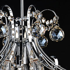 Chrome Crystal Cascade Pendant Light with Dazzling Gem-Like Pendants