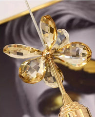 Multi-Head Crystal Spiral Staircase Pendant Light Dimmable