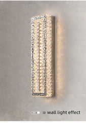 3-Color Crystal LED Wall Sconce, Adjustable Glow