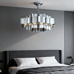Gold Petal Wave Semi-Flush Mount Ceiling Light Fixture Warm Brass