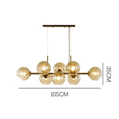 Smoked Gray Glass Orb Pendant Light with Black Metal Frame