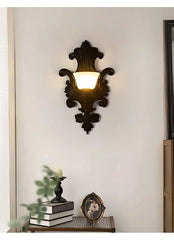 Black Resin Wall Sconce