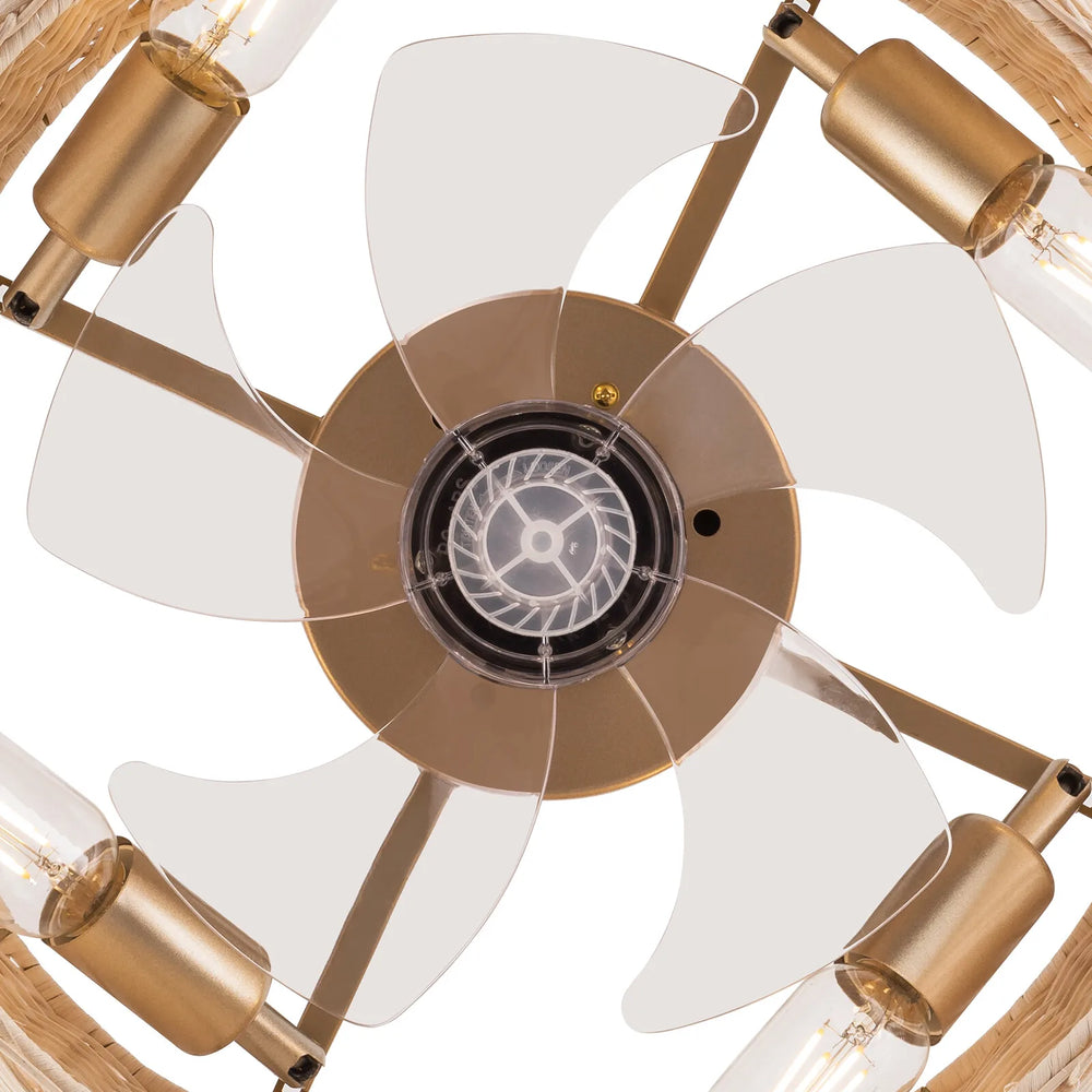 Close-up of a ceiling light fixture with white and gold design