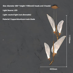 Leaf Resin Staircase Pendant Chandelier