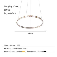 Chandelier with specifications on a white background