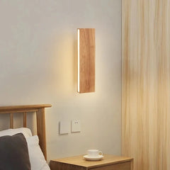 Solid Wood Wall Sconce with Up/Down Lighting Fixture