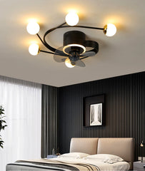 Gold Multi-Arm Ceiling Fan Light Fixture