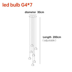Crystal Ball Cascading Pendant Light Fixture Floral Stems Glass Shades