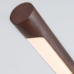 Brass Minimalist LED Desk Lamp with Wooden Accents