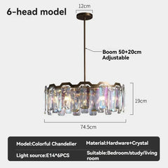 Polished Chrome Faceted Crystal Waterfall Chandelier
