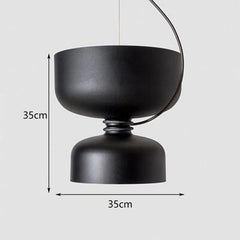 Matte Black Dome Pendant Light with Contrasting Cord