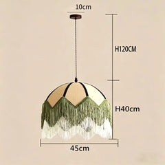 Velvet Tassel Pendant Light with Decorative Fringe
