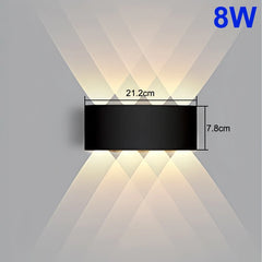 Geometric Up Down LED Wall Sconce Modern Outdoor Light Fixture