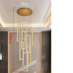 Chandelier with dimensions indicated on a ceiling and wall.