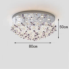 Modern Crystal Flower LED Chandelier – Bedroom Ceiling Light