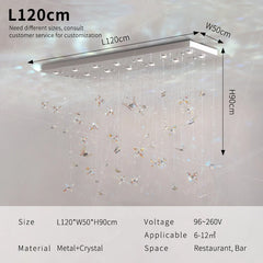 Measurement chart of a ceiling light fixture with dimensions and specifications.