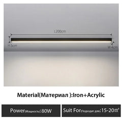 Linear Bar Ceiling Light Fixture