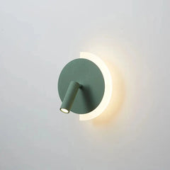 Modern Minimalist Circle Wall Lamp with Adjustable Spotlight
