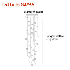 Crystal Ball Cascading Pendant Light Fixture Floral Stems Glass Shades