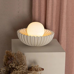 Green Ceramic Floral Wall Sconce with Gold Accents